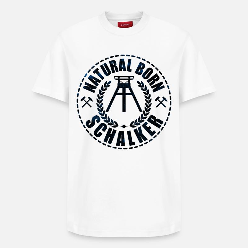 Natural Born Schalker | Schalke Geschenkidee - Relaxed Unisex Supima Cotton T-Shirt – von SPREAD - Weiß