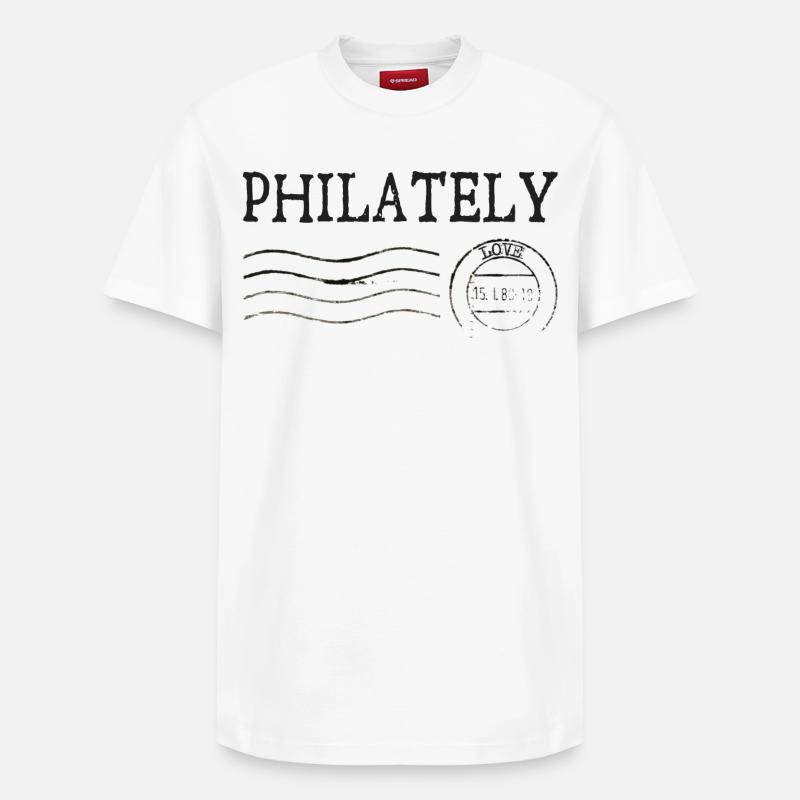 Philatélie - T-shirt unisexe décontracté en coton Supima – de SPREAD - blanc