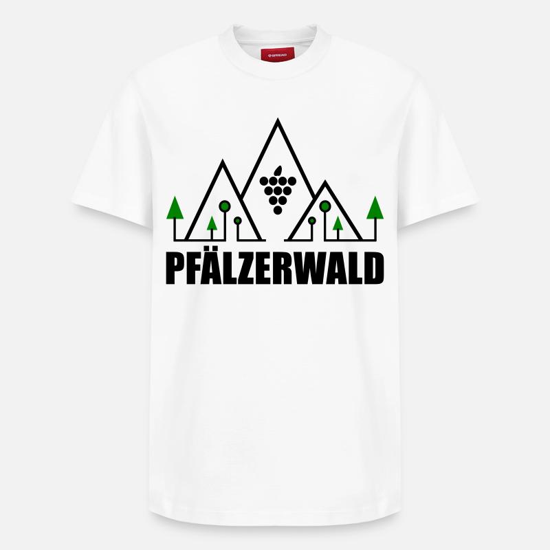 Pfälzerwald - Relaxed Unisex Supima Cotton T-Shirt – von SPREAD - Weiß