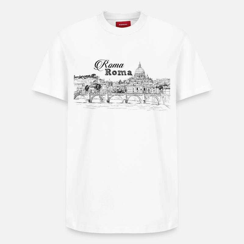 Rom - Relaxed Unisex Supima Cotton T-Shirt – von SPREAD - Weiß