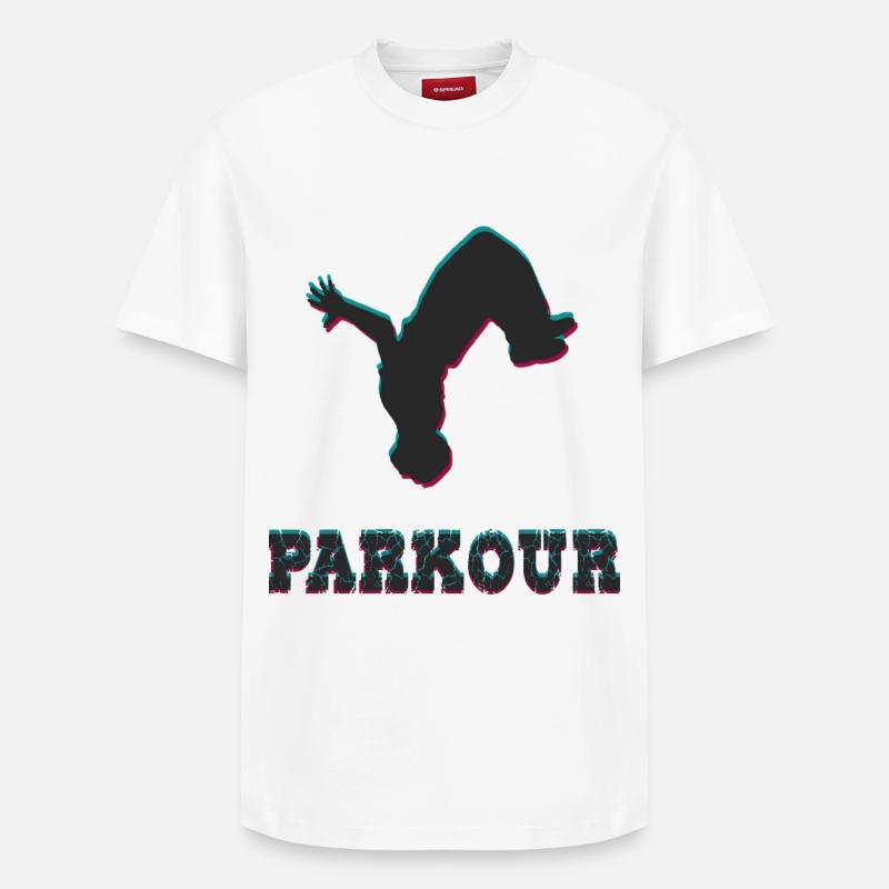 Parkour - T-shirt unisexe décontracté en coton Supima – de SPREAD - blanc