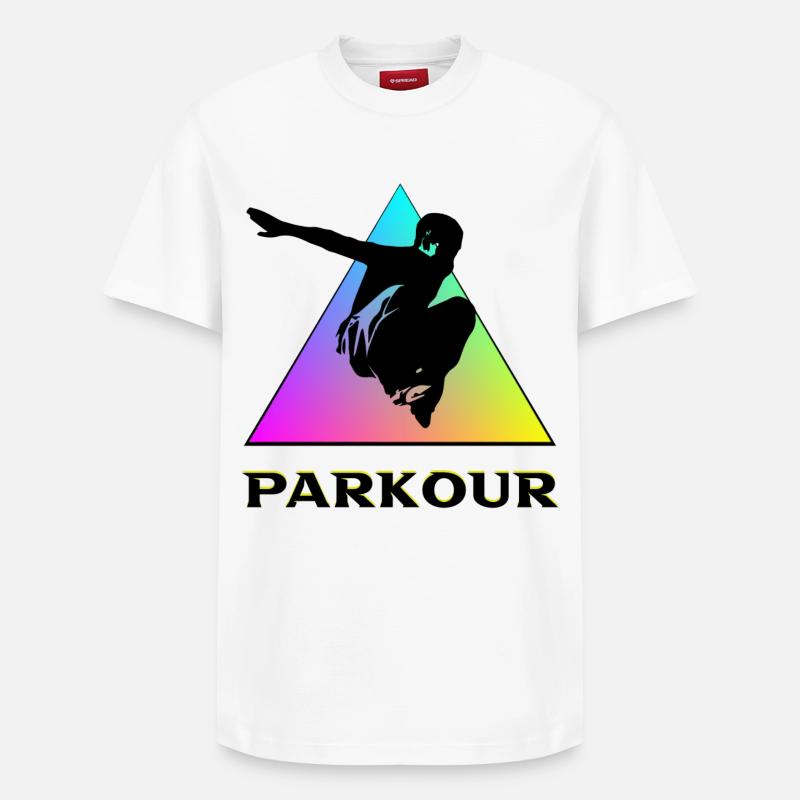Parkour - T-shirt unisexe décontracté en coton Supima – de SPREAD - blanc