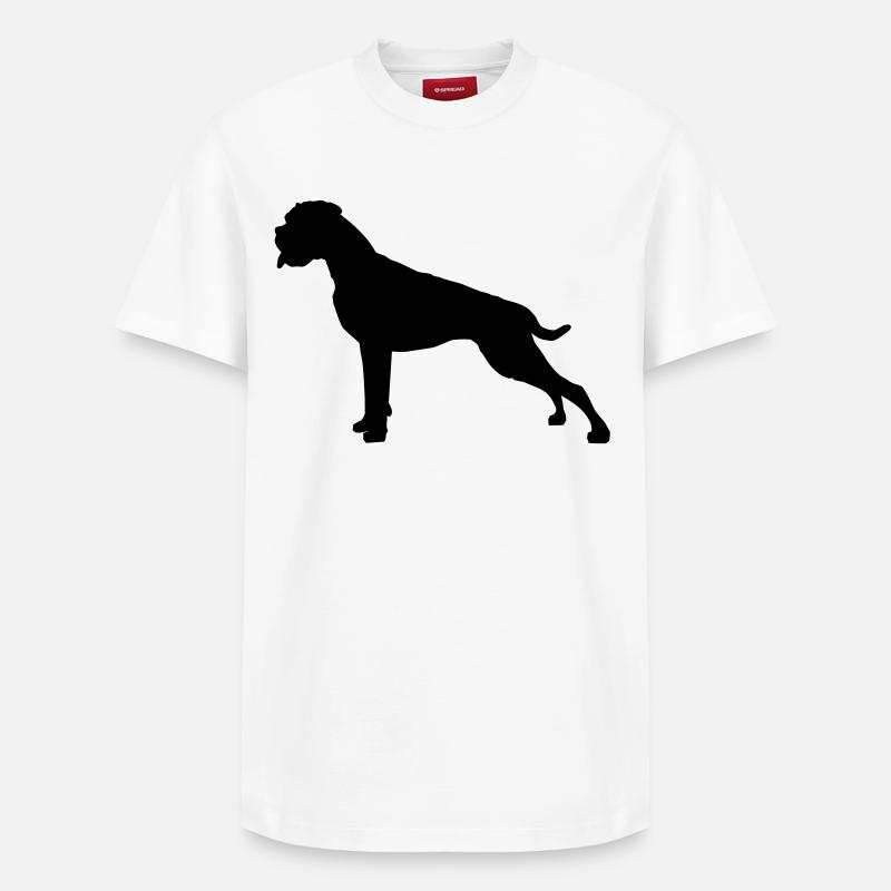 Boxer Stand silhouette - Relaxed Unisex Supima Cotton T-Shirt – von SPREAD - Weiß