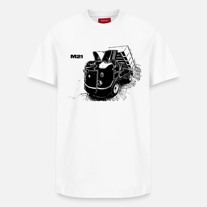 Multivoiture M21 - T-shirt unisexe décontracté en coton Supima – de SPREAD - blanc