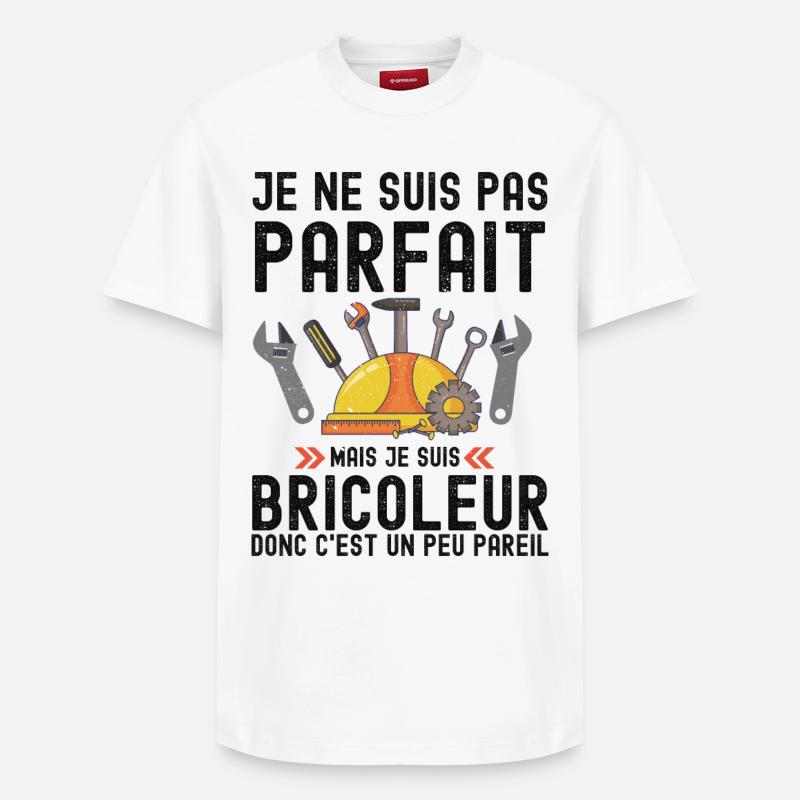Humour Bricoleur Autodérision - T-shirt unisexe décontracté en coton Supima – de SPREAD - blanc