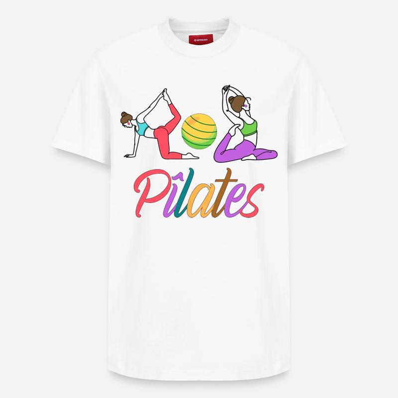 PILATES - T-shirt unisexe décontracté en coton Supima – de SPREAD - blanc
