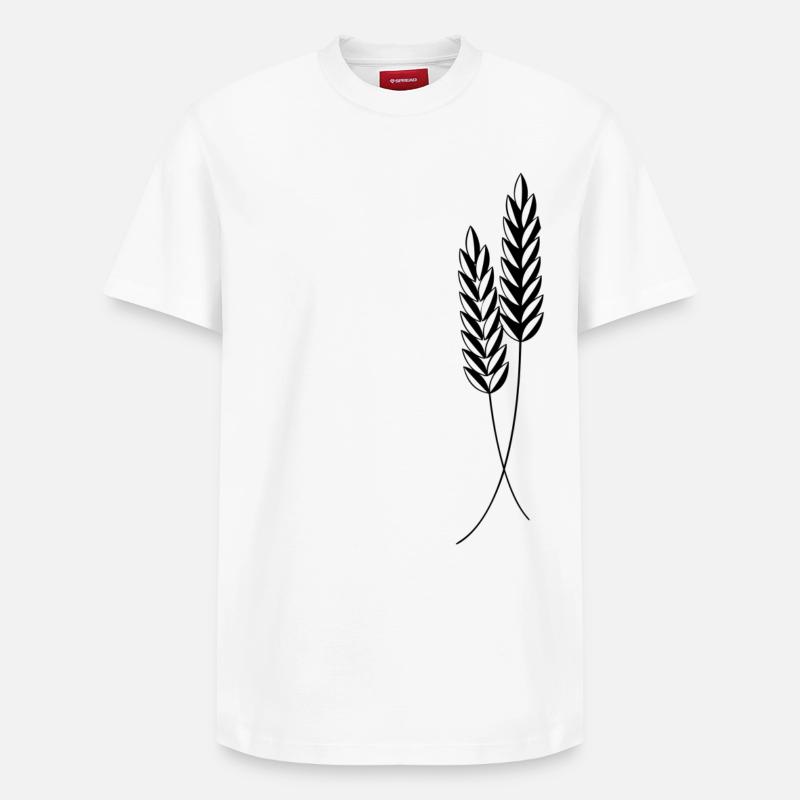 2 Ähren - Relaxed Unisex Supima Cotton T-Shirt – von SPREAD - Weiß