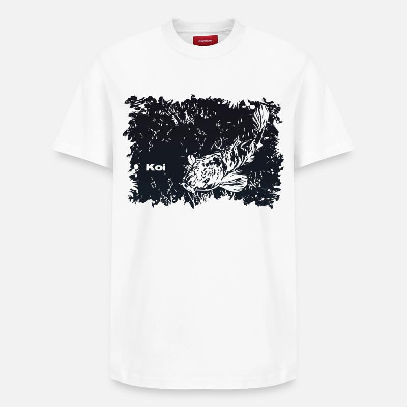 Koi Karpfen - Relaxed Unisex Supima Cotton T-Shirt – von SPREAD - Weiß