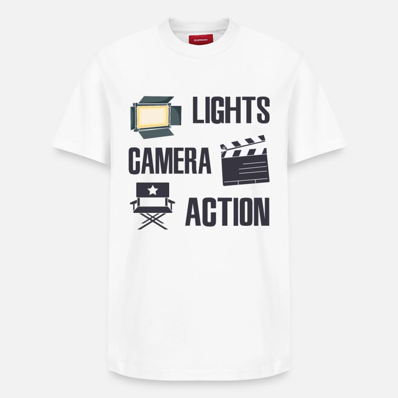 Videoproduzent - Relaxed Unisex Supima Cotton T-Shirt – von SPREAD - Weiß