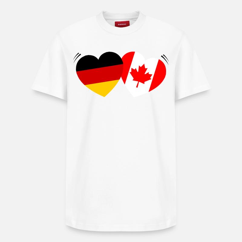 Amour germano-canadien - T-shirt unisexe décontracté en coton Supima – de SPREAD - blanc