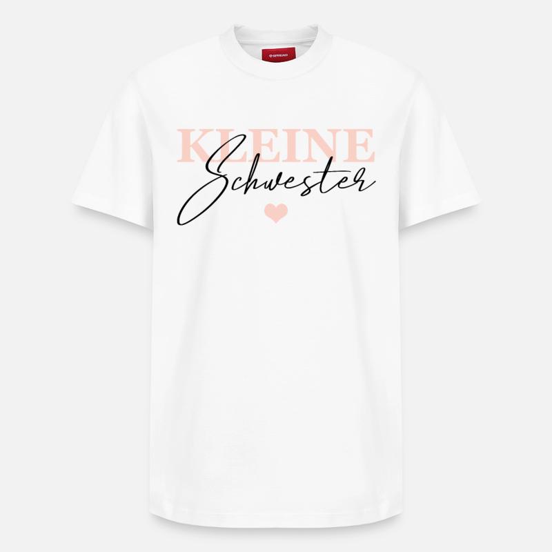 Kleine Schwester - Relaxed Unisex Supima Cotton T-Shirt – von SPREAD - Weiß