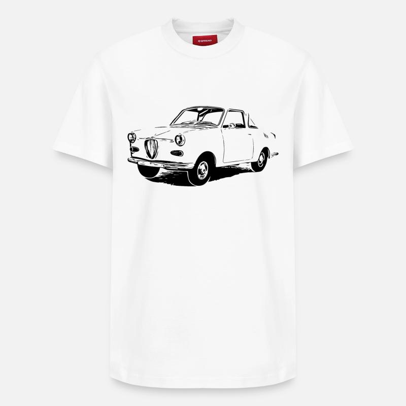 Goggomobil - Goggo - Dingolfing - T-shirt unisexe décontracté en coton Supima – de SPREAD - blanc