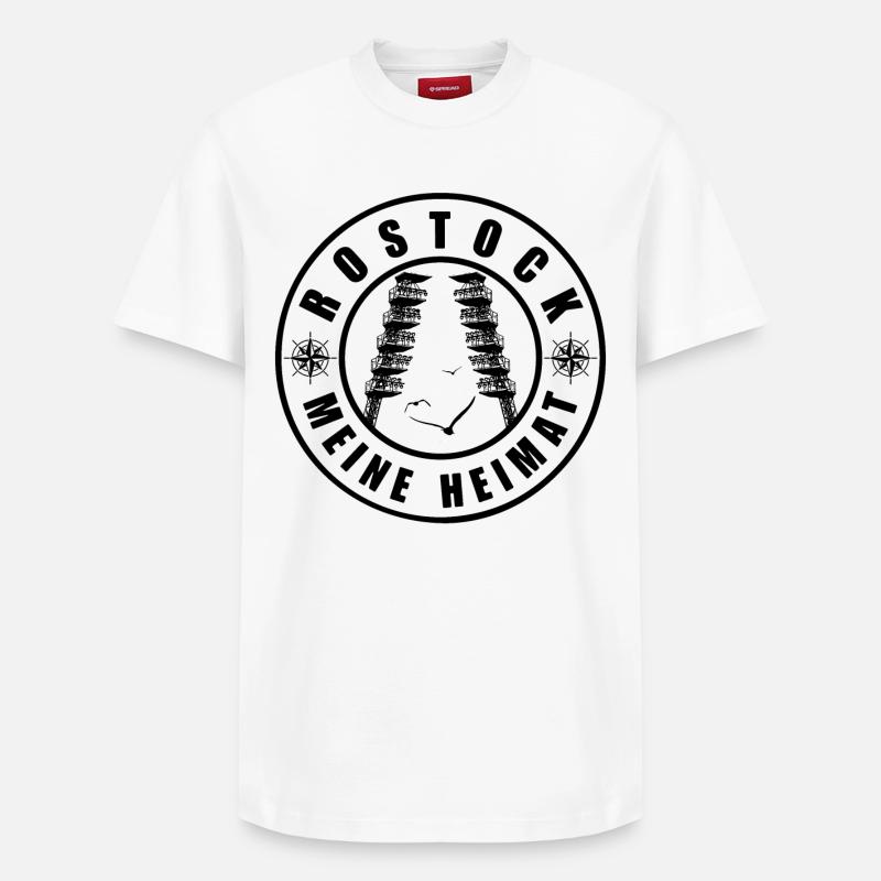 Rostock Ma maison - T-shirt unisexe décontracté en coton Supima – de SPREAD - blanc