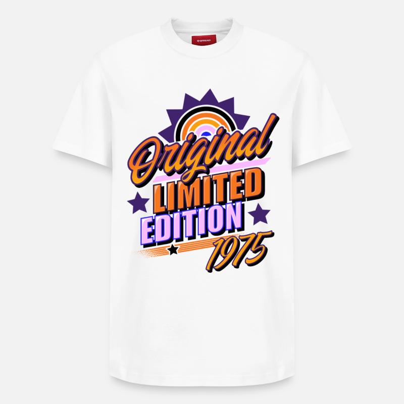 1975 Année de naissance Anniversaire - T-shirt unisexe décontracté en coton Supima – de SPREAD - blanc