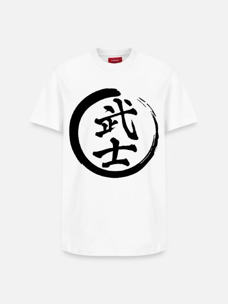 Kanji japonais noir pour le mot guerrier - T-shirt unisexe décontracté en coton Supima – de SPREAD - blanc
