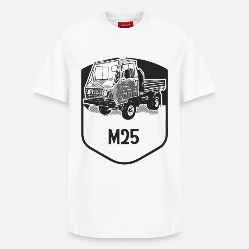 M25 Multicar DDR Klassiker - Relaxed Unisex Supima Cotton T-Shirt – von SPREAD - Weiß