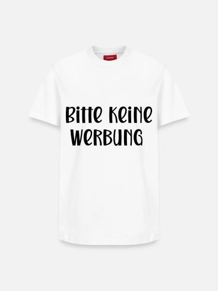 Bitte keine Werbung - Relaxed Unisex Supima Cotton T-Shirt – von SPREAD - Weiß