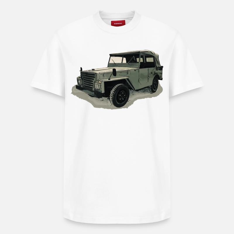P 2 M Véhicule tout-terrain - T-shirt unisexe décontracté en coton Supima – de SPREAD - blanc
