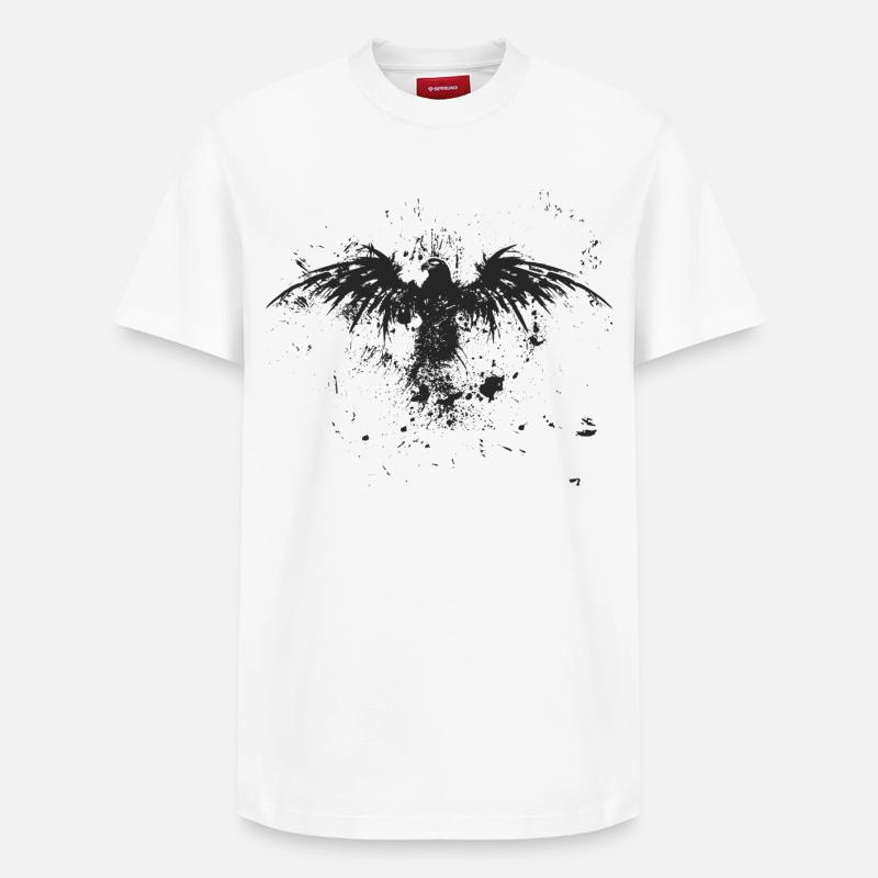 Eagle Grunge Look - T-shirt unisexe décontracté en coton Supima – de SPREAD - blanc