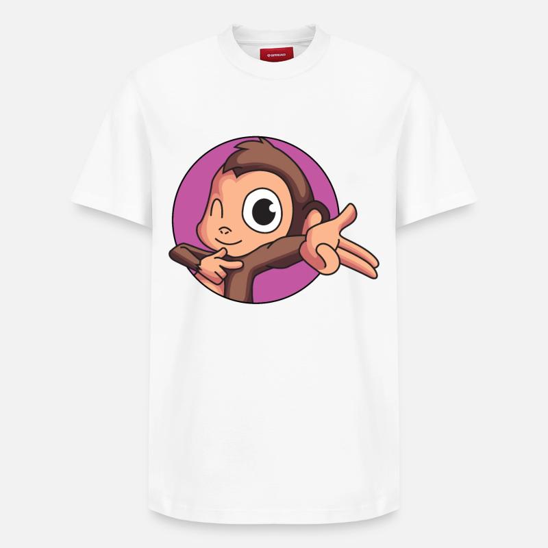 Cheeky monkey - Relaxed Unisex Supima Cotton T-Shirt – by SPREAD - white