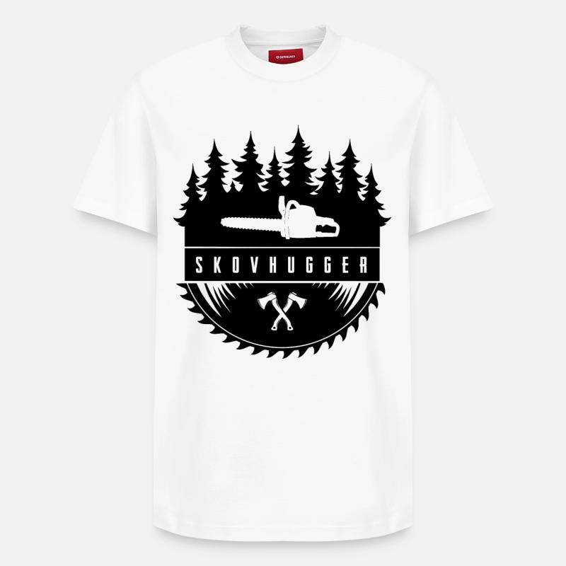 Holzfäller - Relaxed Unisex Supima Cotton T-Shirt – von SPREAD - Weiß