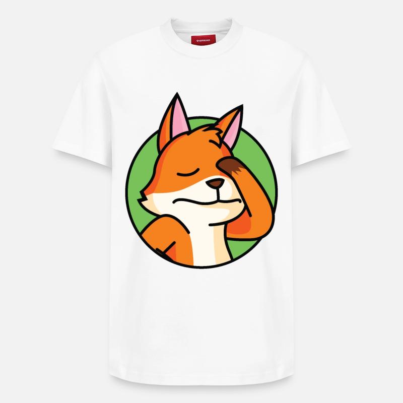 Facepalm Fuchs - Relaxed Unisex Supima Cotton T-Shirt – von SPREAD - Weiß