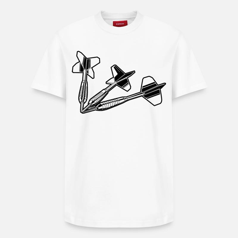 Fléchettes - T-shirt unisexe décontracté en coton Supima – de SPREAD - blanc