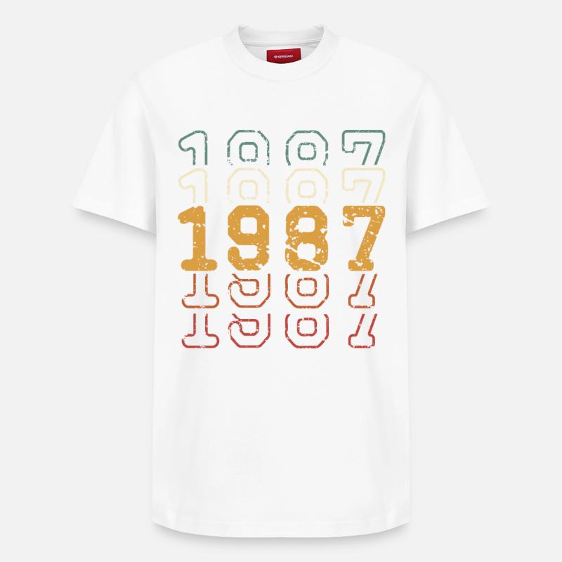 1987 - T-shirt unisexe décontracté en coton Supima – de SPREAD - blanc