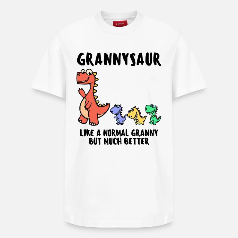 Oma Großmutter Dinosaurier Lustig Statement - Relaxed Unisex Supima Cotton T-Shirt – von SPREAD - Weiß