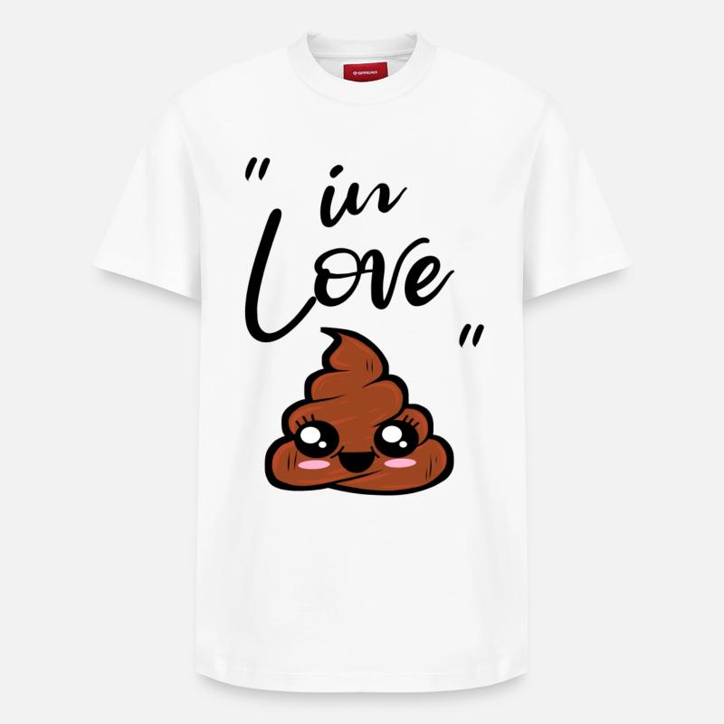 caca kawaii - T-shirt unisexe décontracté en coton Supima – de SPREAD - blanc