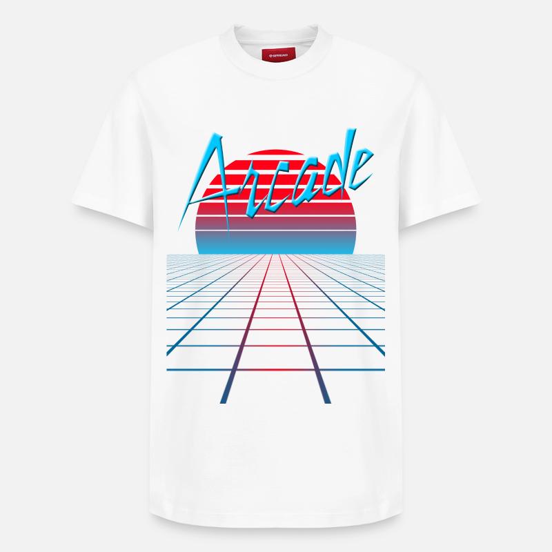 NERDY forever - Arcade - Relaxed Unisex Supima Cotton T-Shirt – von SPREAD - Weiß