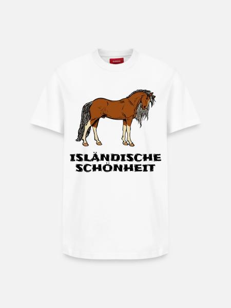 Isländer Pferde Statement Islandpferde Pferdenarr - Relaxed Unisex Supima Cotton T-Shirt – von SPREAD - Weiß