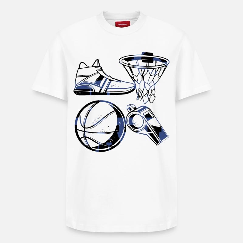 Basketteur - T-shirt unisexe décontracté en coton Supima – de SPREAD - blanc