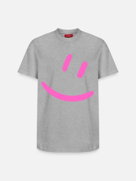 Knallpinkes Lächeln - Relaxed Unisex Supima Cotton T-Shirt – von SPREAD - Weiß