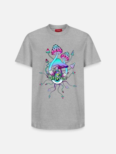 Magic Mushrooms Mushroom Eyes Art - Relaxed Unisex Supima Cotton T-Shirt – by SPREAD - white