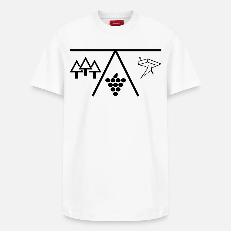 LOGO Palatina - T-shirt unisexe décontracté en coton Supima – de SPREAD - blanc