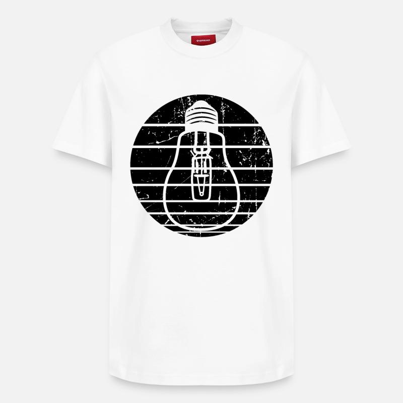 Glühlampe - Relaxed Unisex Supima Cotton T-Shirt – von SPREAD - Weiß