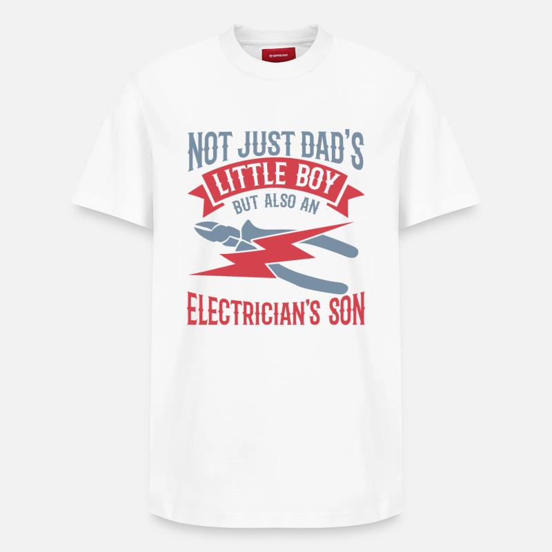 Sohn eines Elektrikers - Relaxed Unisex Supima Cotton T-Shirt – von SPREAD - Weiß