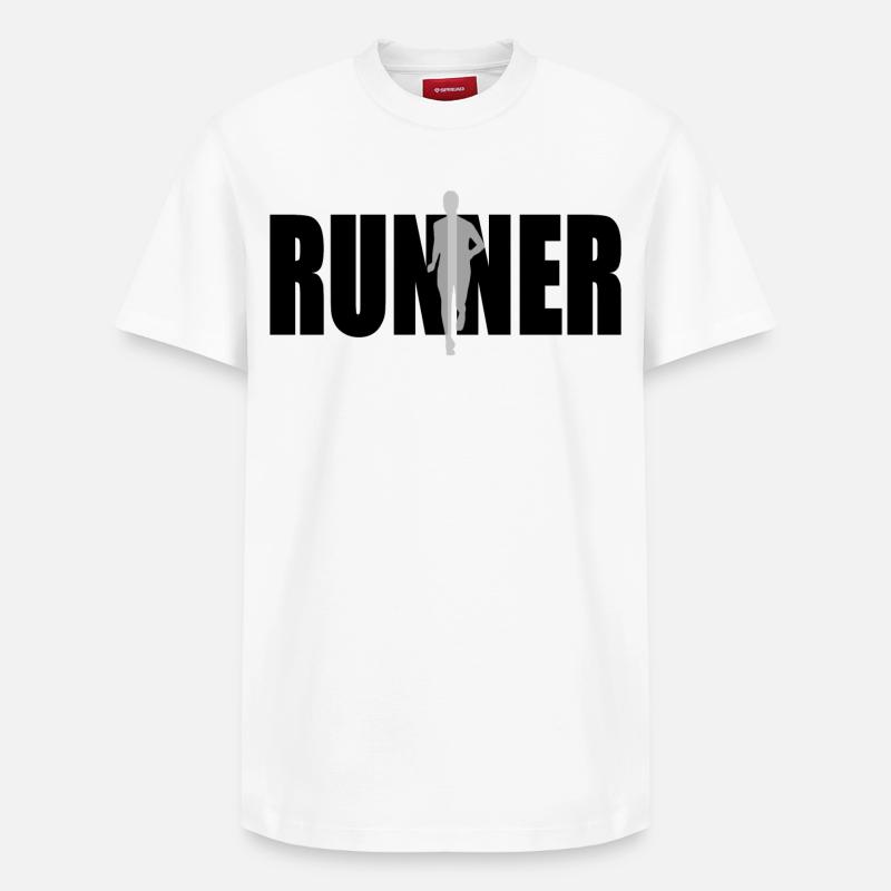 Runner - Relaxed Unisex Supima Cotton T-Shirt – by SPREAD - white
