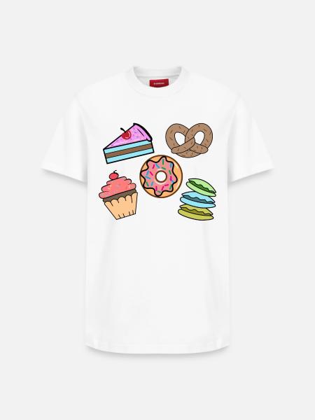 Bonbons Snack Cupcake Donut Cake Cuisson - T-shirt unisexe décontracté en coton Supima – de SPREAD - blanc