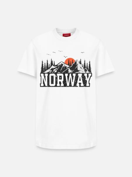 Norway - Relaxed Unisex Supima Cotton T-Shirt – by SPREAD - white