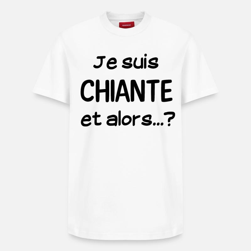 Je suis chiante - T-shirt unisexe décontracté en coton Supima – de SPREAD - blanc