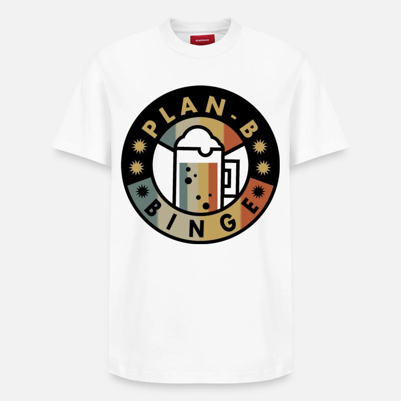 Plan B Boozing - Relaxed Unisex Supima Cotton T-Shirt – by SPREAD - white