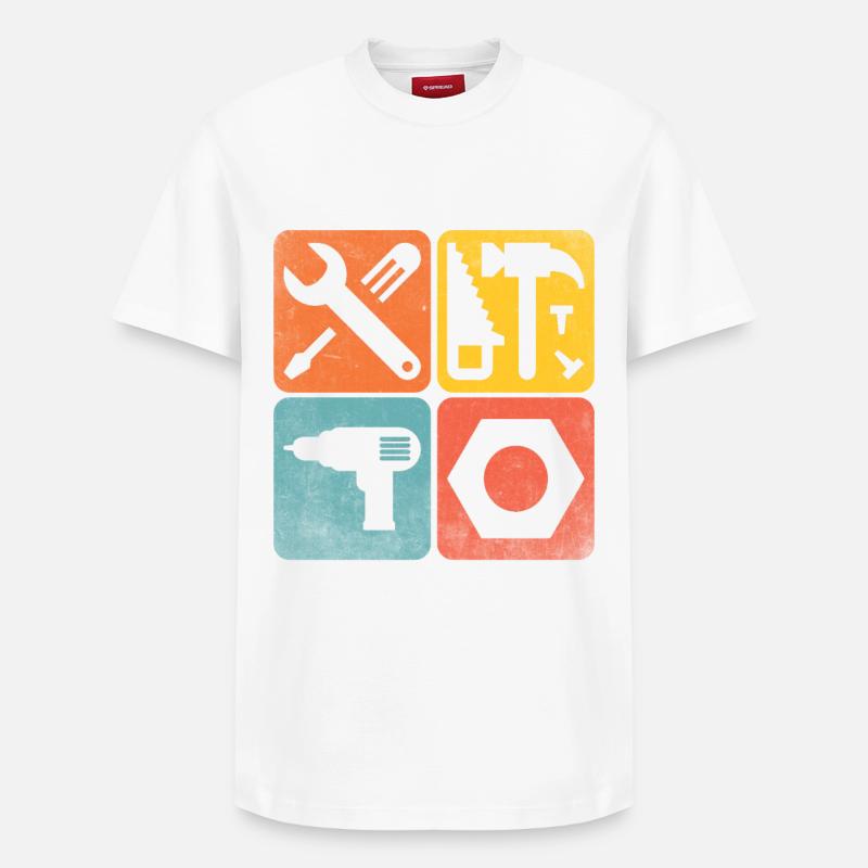 Outils - T-shirt unisexe décontracté en coton Supima – de SPREAD - blanc