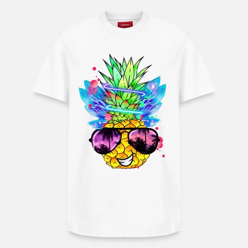 Art de l’ananas - T-shirt unisexe décontracté en coton Supima – de SPREAD - blanc