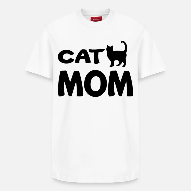 Cat Mom - T-shirt unisexe décontracté en coton Supima – de SPREAD - blanc