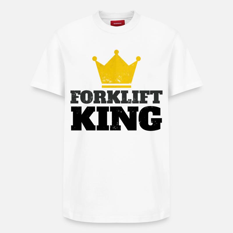 Chariot élévateur King - T-shirt unisexe décontracté en coton Supima – de SPREAD - blanc