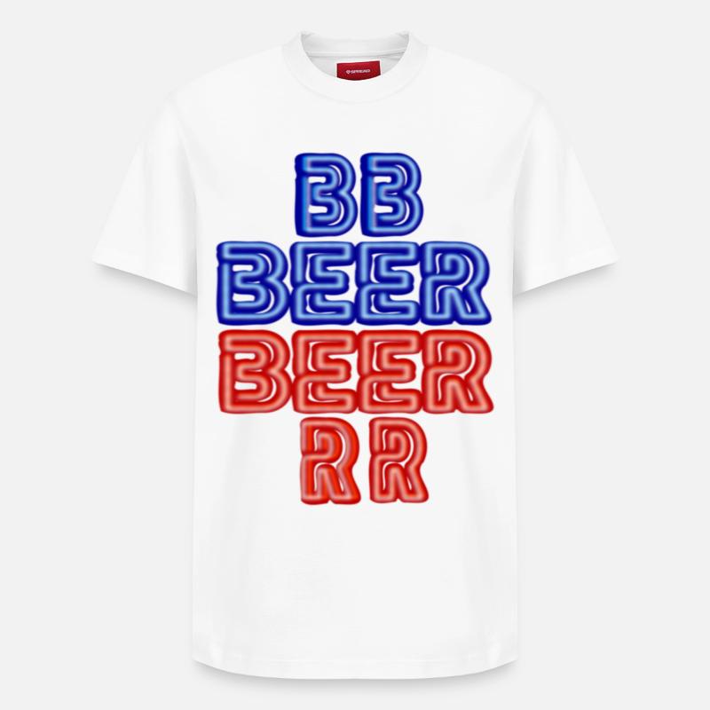 BIER - Relaxed Unisex Supima Cotton T-Shirt – von SPREAD - Weiß