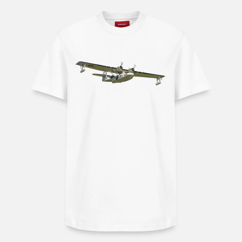 PBY Catalina - T-shirt unisexe décontracté en coton Supima – de SPREAD - blanc