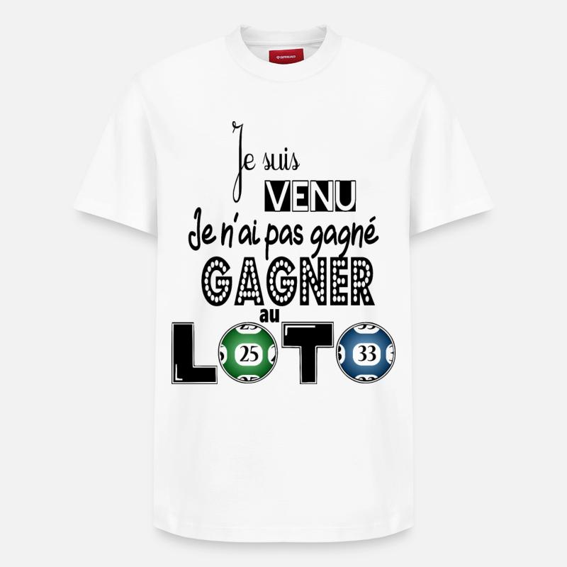 LOTO - T-shirt unisexe décontracté en coton Supima – de SPREAD - blanc